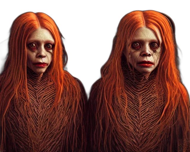 hair, creature, mask, face, concept art, 3d render, fantasy art, photorealistic transparent PNG cut-out
