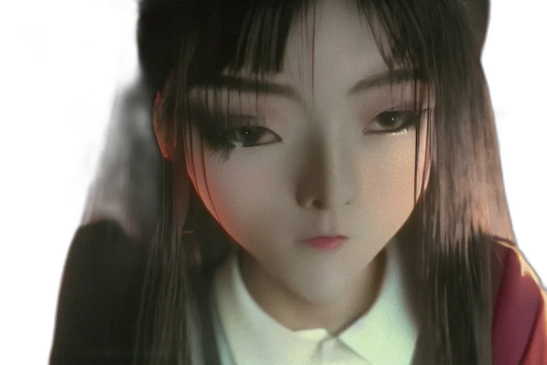 robot, face, photorealistic, 3d render, cyberpunk, vaporwave, neon lights, outer space transparent PNG cut-out