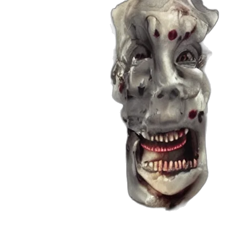 mask, face, creature, staff, 3d render, concept art, photorealistic, nightmare transparent PNG cut-out