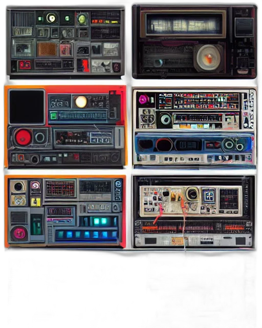 cyberpunk, pixel art, colorful, red, neon, dark, still, life transparent PNG cut-out