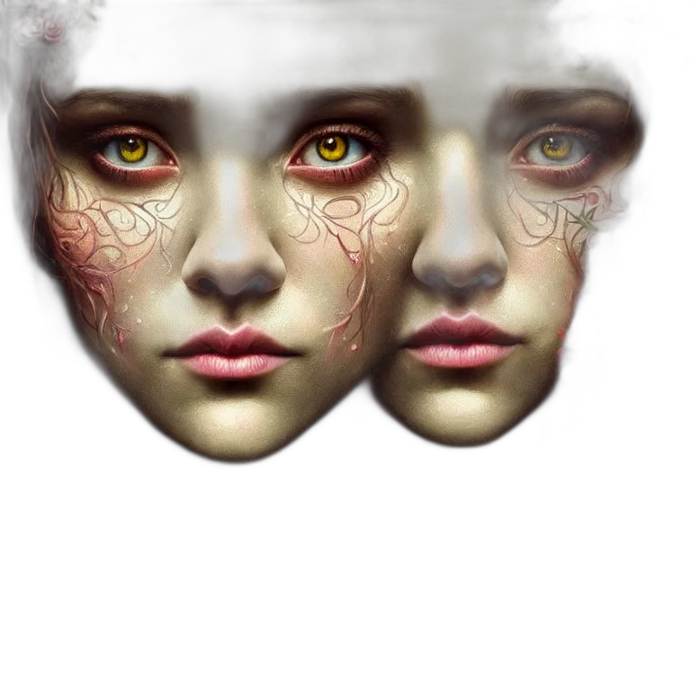 mask, face, jewelry, photorealistic transparent PNG cut-out