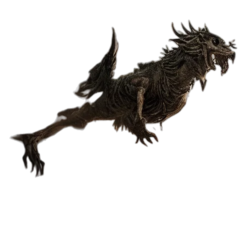dragon, creature, animal, staff transparent PNG cut-out