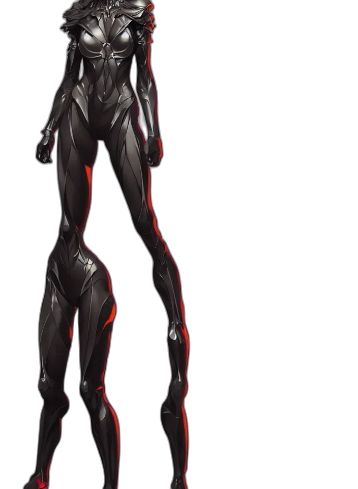 robot, concept art, 3d render, comic book art, cyberpunk, red, dark, full transparent PNG cut-out