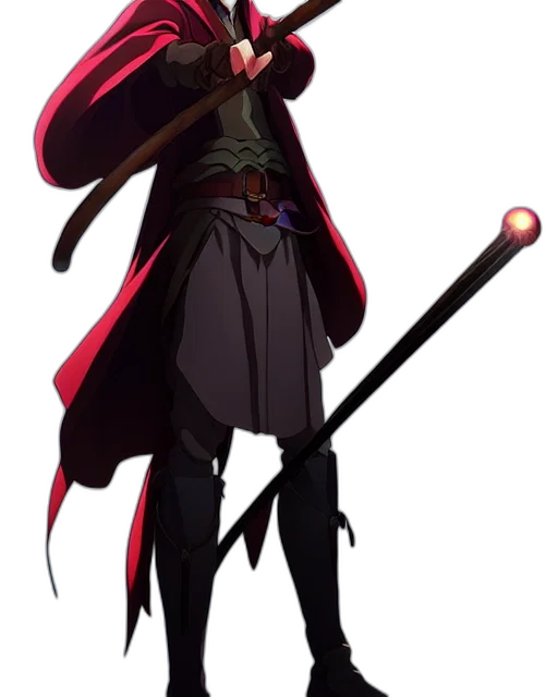 staff, sword, weapon, concept art, pixel art, fantasy art, anime, dark transparent PNG cut-out