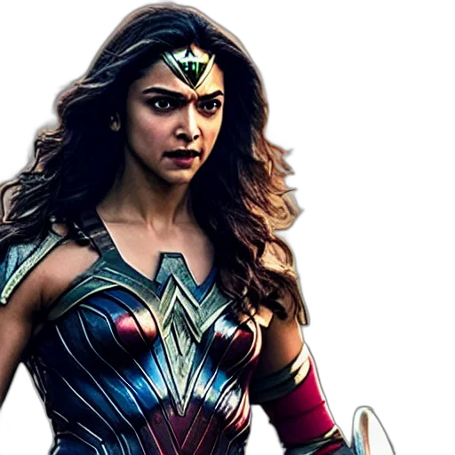 comic book art, deepika, padukone, wonder, women, avengers, highly, detailed transparent PNG cut-out