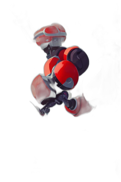 robot, weapon, staff, mask, concept art, 3d render, watercolor, pixel art transparent PNG cut-out