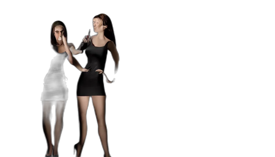 dress, 3d render, concept art, cartoon, seductive, women, guarding, wall transparent PNG cut-out