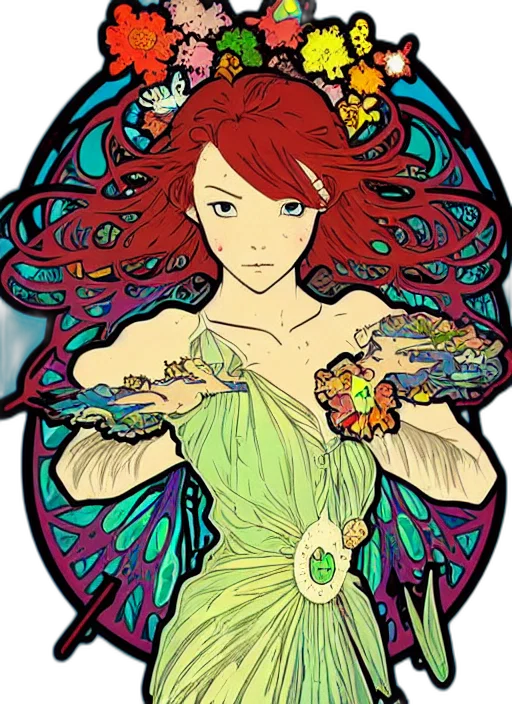 jewelry, dress, fantasy art, pixel art, anime, comic book art, red, green transparent PNG cut-out