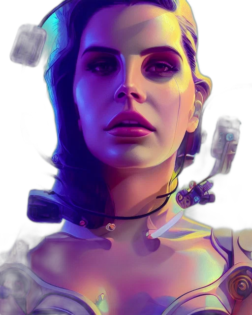 robot, face, cyberpunk, concept art transparent PNG cut-out