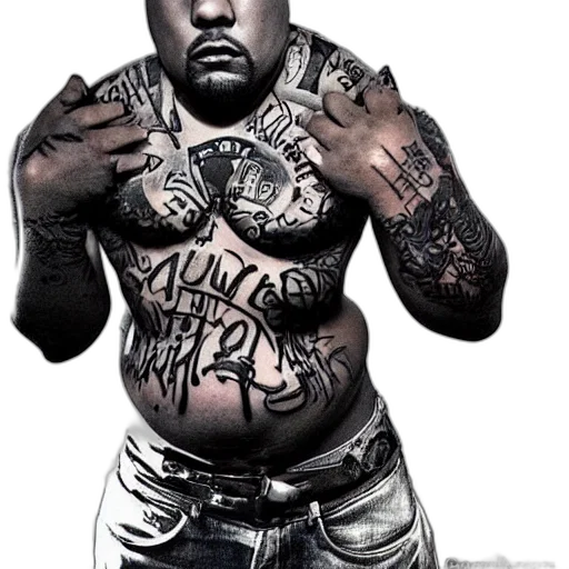 animal, photorealistic, concept art, cartoon, rock, fat, gangsta, rapper transparent PNG cut-out