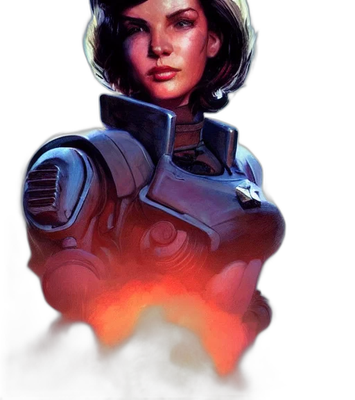 robot, face, jacket, concept art, comic book art, fantasy art, pixel art, outer space transparent PNG cut-out