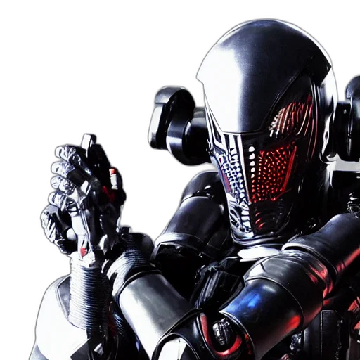 robot, cyberpunk, 3d render, concept art transparent PNG cut-out