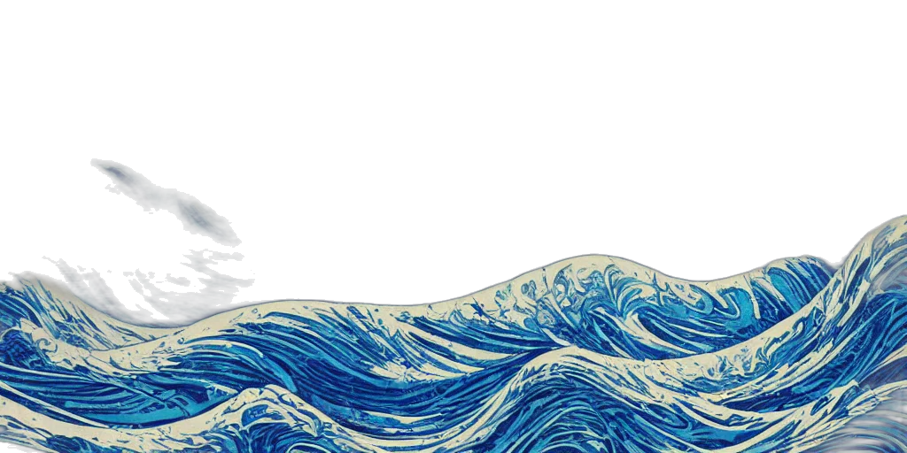 concept art, underwater, blue, clouds transparent PNG cut-out