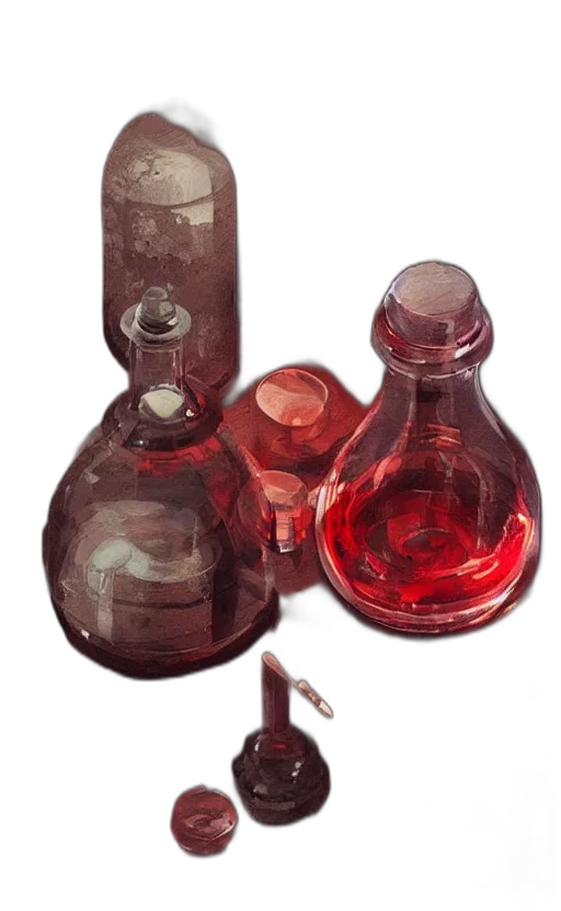 bottle, weapon, furniture, concept art transparent PNG cut-out