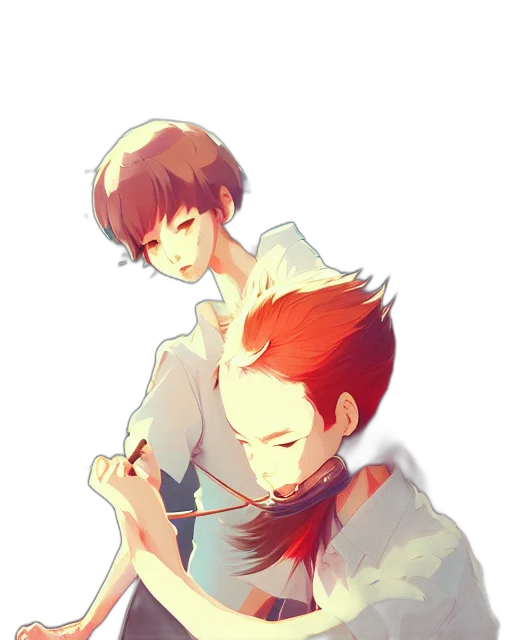 watercolor, anime, pixel art, concept art, fire, outer space, red, colorful transparent PNG cut-out