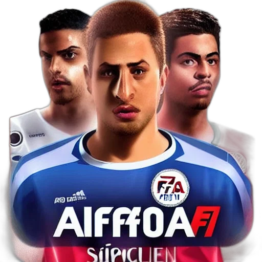 face, concept art, fantasy art, photorealistic, 3d render, 우왁굳, playing, fifa transparent PNG cut-out