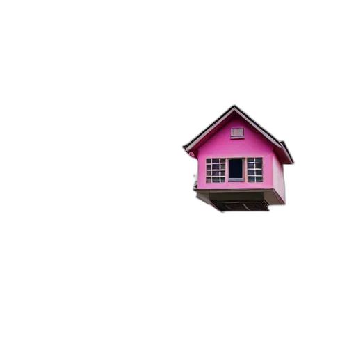 building, furniture, umbrella, car, 3d render, pixel art, vaporwave, concept art transparent PNG cut-out