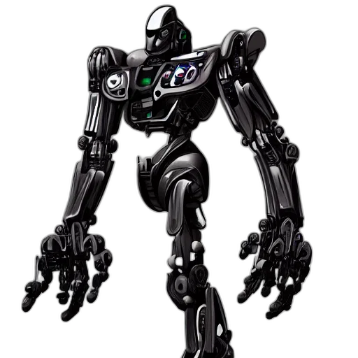 robot, concept art, 3d render, cartoon transparent PNG cut-out