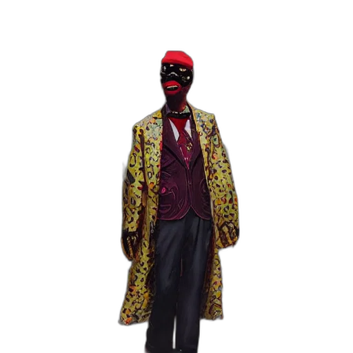 jacket, mask, concept art, comic book art transparent PNG cut-out