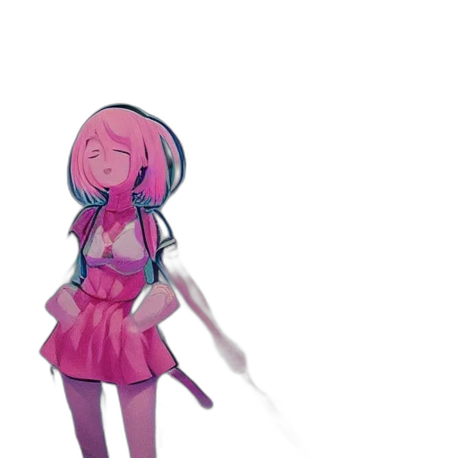 dress, staff, weapon, sword, concept art, vaporwave, pixel art, anime transparent PNG cut-out