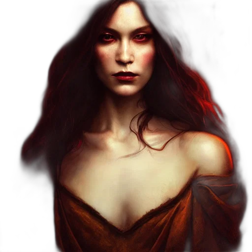 face, dress, fantasy art, photorealistic, concept art, comic book art, fire, red transparent PNG cut-out