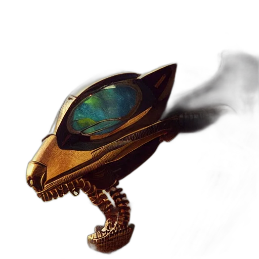 robot, creature, jewelry, dragon, concept art, fantasy art, watercolor, 3d render transparent PNG cut-out