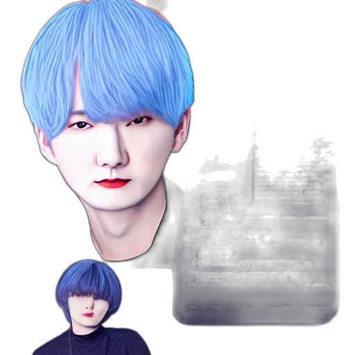 face, photorealistic, concept art, fantasy art, watercolor, blue, monochrome, pastel transparent PNG cut-out