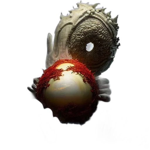 food, creature, mask, animal, 3d render, concept art, photorealistic, fantasy art transparent PNG cut-out