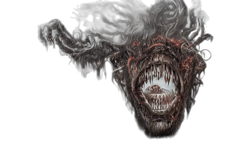 face, creature, mask, hair transparent PNG cut-out