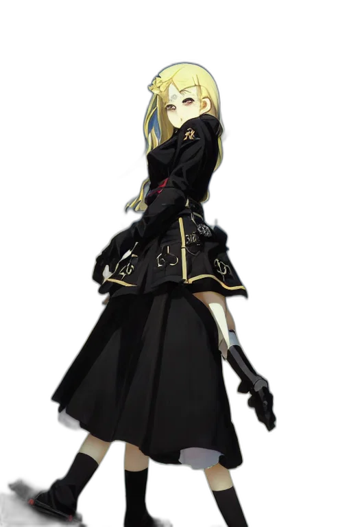 dress, staff, jacket, weapon transparent PNG cut-out