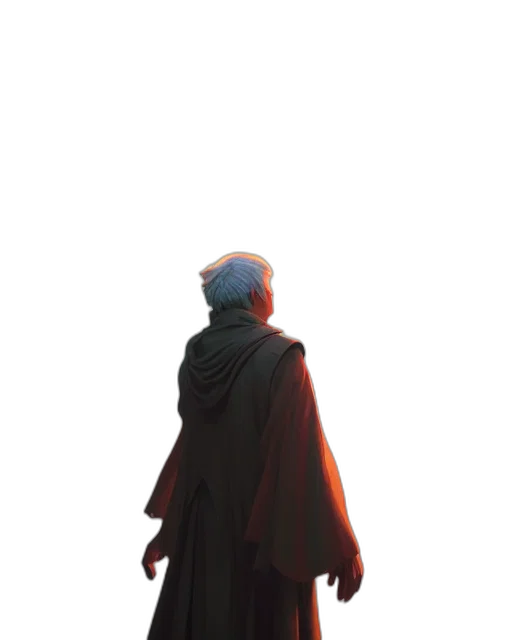 jacket, staff, sword, hat transparent PNG cut-out