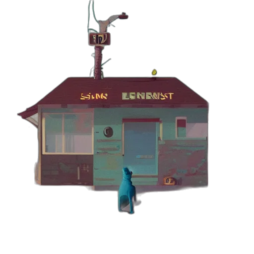 building, robot, staff, concept art, pixel art, 3d render, watercolor, city street transparent PNG cut-out