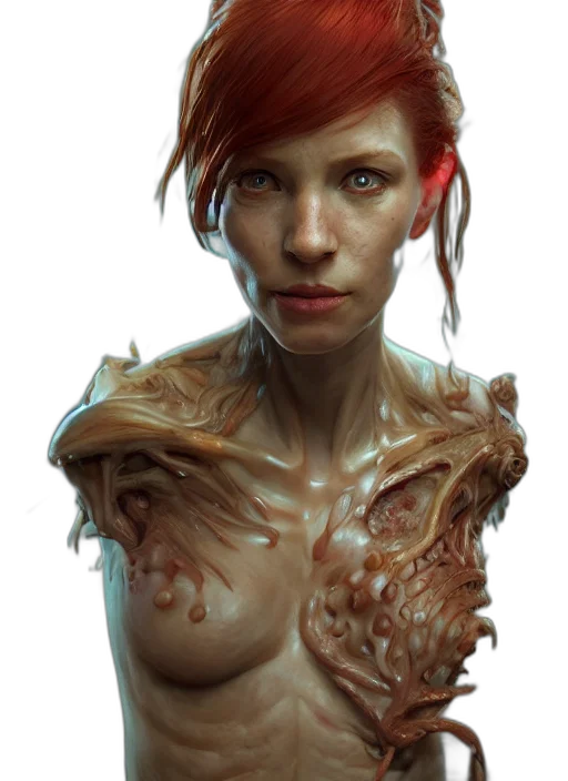 creature, face, dress, dragon, concept art, fantasy art, photorealistic, cyberpunk transparent PNG cut-out