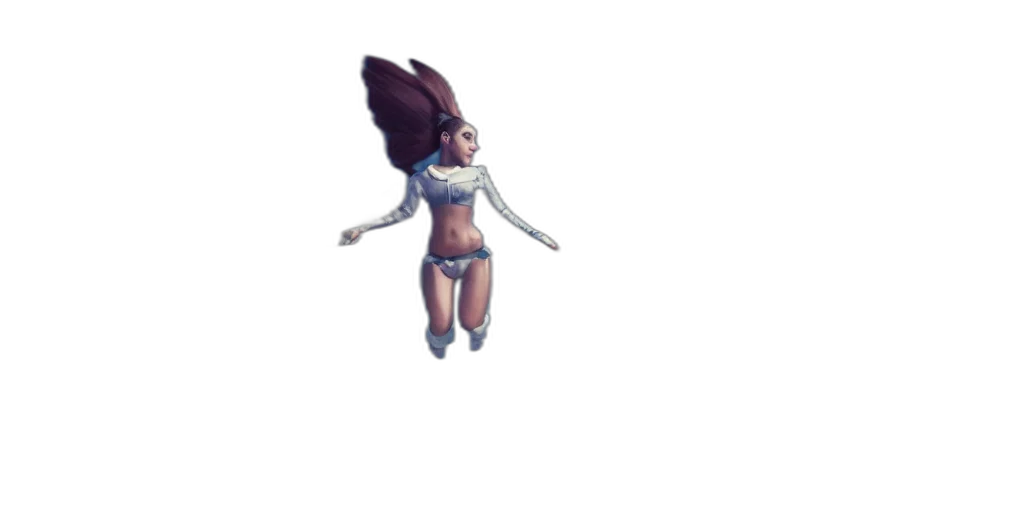 hair, creature, staff, robot transparent PNG cut-out