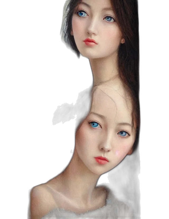 face, mask, robot, dress, photorealistic, oil painting, 3d render, fantasy art transparent PNG cut-out