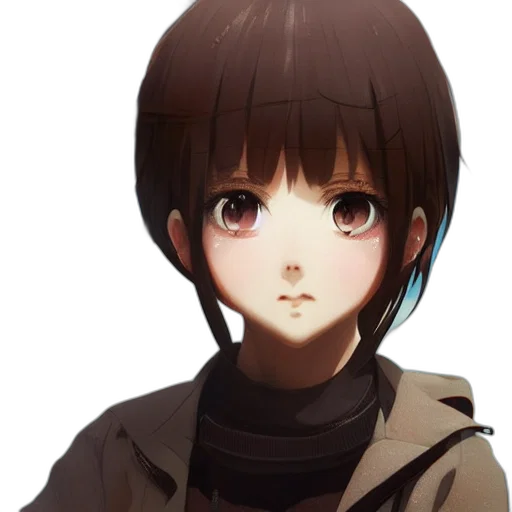 face, jacket, staff, robot transparent PNG cut-out