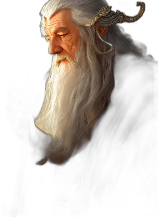 face, dragon, hair, staff, fantasy art, photorealistic, concept art, oil painting transparent PNG cut-out