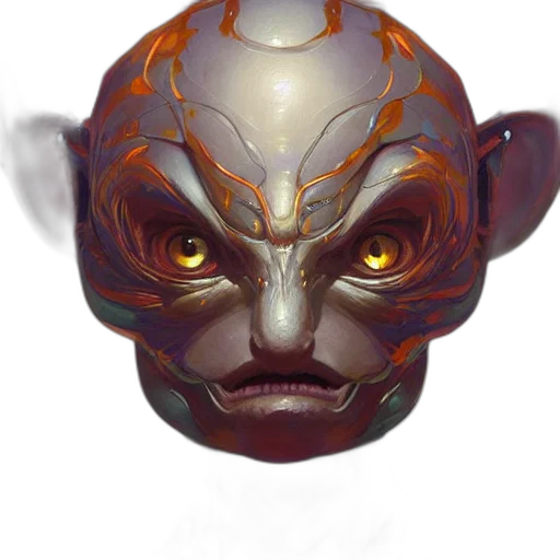mask, face, creature, staff transparent PNG cut-out