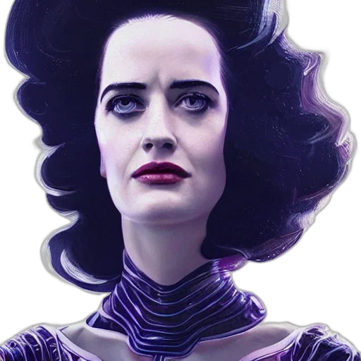 robot, face, hair, comic book art transparent PNG cut-out