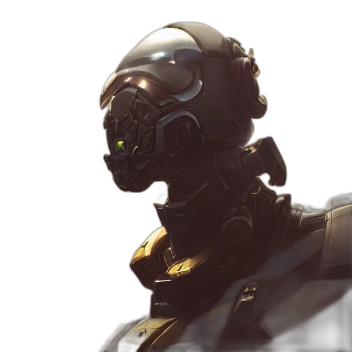 robot, mask, face, concept art transparent PNG cut-out