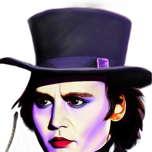 hat, face, photorealistic, cartoon, concept art, fantasy art, portrait, young transparent PNG cut-out