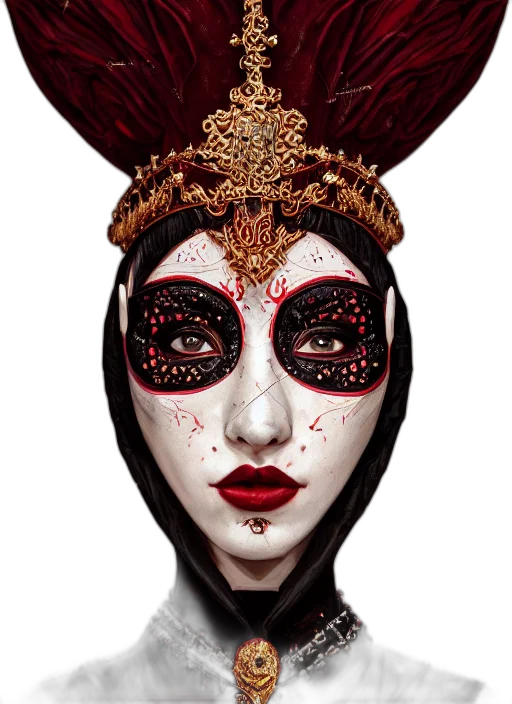 mask, face, crown, jewelry transparent PNG cut-out