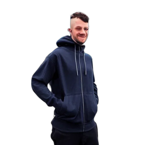 jacket, staff, face, 3d render transparent PNG cut-out