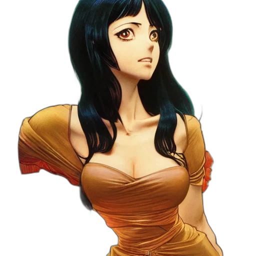 dress, staff, face, anime transparent PNG cut-out