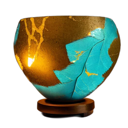 jewelry, photorealistic, 3d render, underwater, fire, golden, turquoise, leaves transparent PNG cut-out