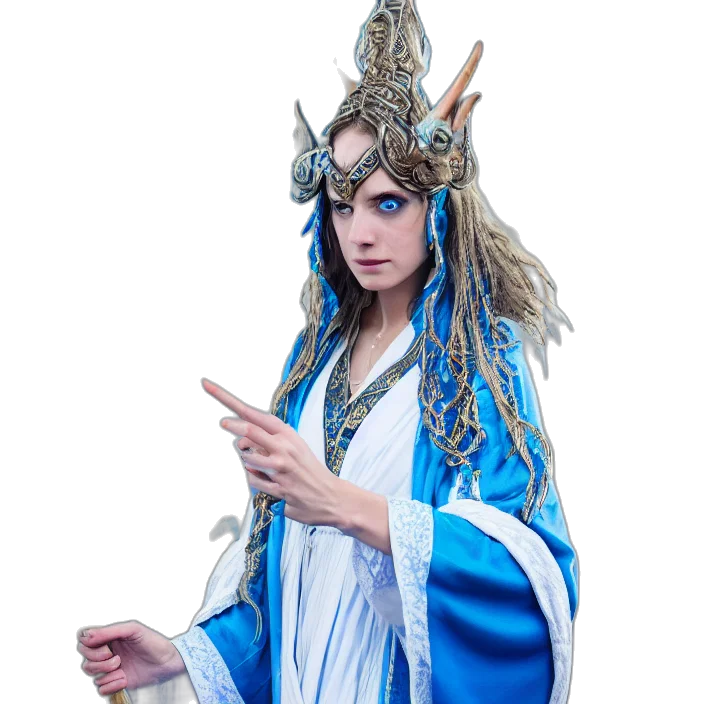 staff, dragon, crown, dress transparent PNG cut-out