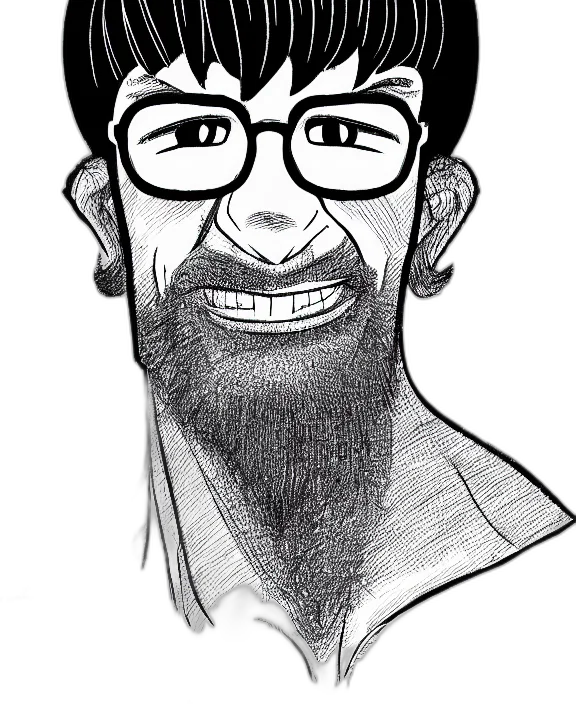 face, staff, cartoon, comic book art transparent PNG cut-out