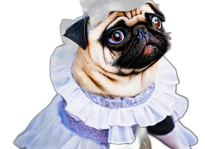 dress, animal, creature, face transparent PNG cut-out