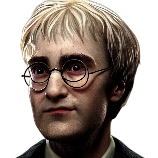 face, staff, photorealistic, concept art, 3d render, cartoon, portrait, harry transparent PNG cut-out