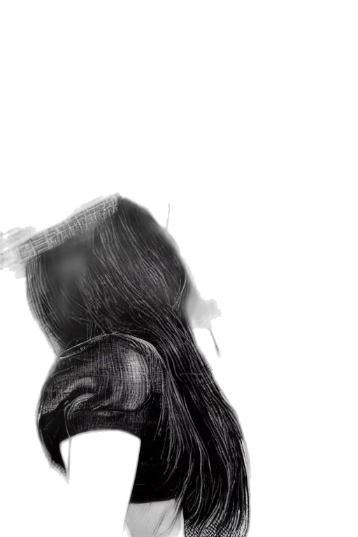 hair, mask, face, dress transparent PNG cut-out